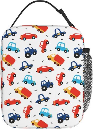 Lunch Box for Kids Girls Boys Car Pattern Lunch Bag Cooler Tote Reusable Insulated Lunch Bag Container Gifts for Office Picnic Travel Work School in Saudi Arabia