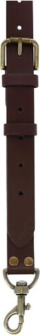 CTM® Men's Coated Leather Buckle Strap Suspenders with Metal Swivel Hook Ends in Kuwait