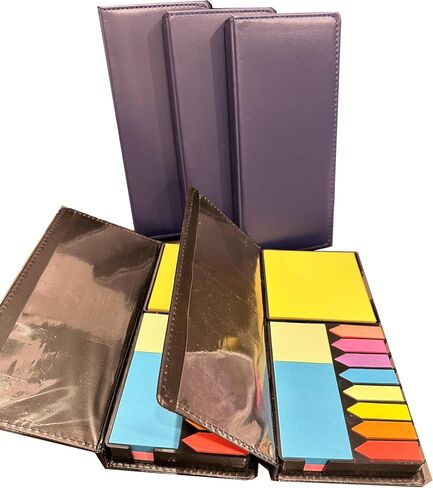 Design Gifts Sticky Note Pad Folder - Blue, Includes Folder & Multiple Note Types (Square, Rectangular, Arrow) - 1 Count in Saudi Arabia