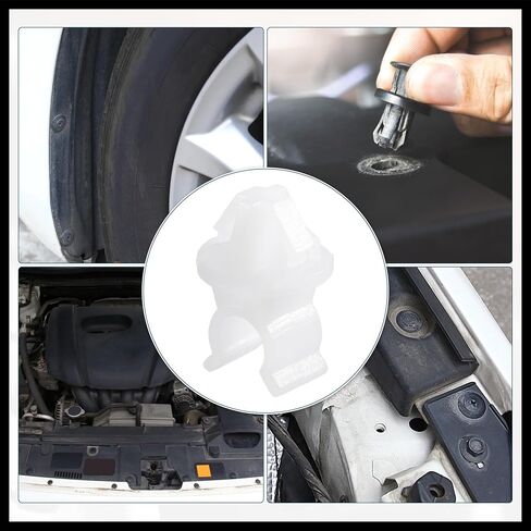 Hood Prop Rod Clip Retainer Fit for Mitsubishi Lancer - Pack of 1 White Durable Material in Saudi Arabia