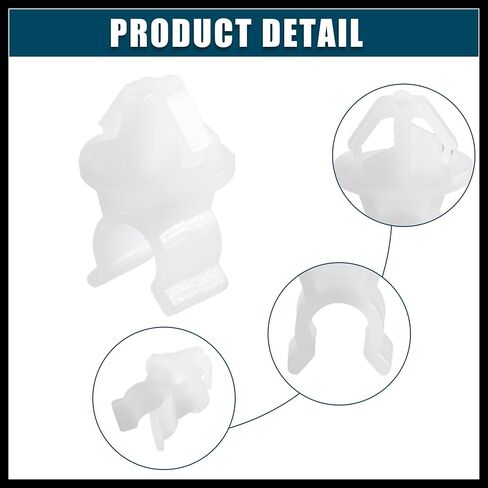 Hood Prop Rod Clip Retainer Fit for Mitsubishi Lancer - Pack of 1 White Durable Material in Saudi Arabia