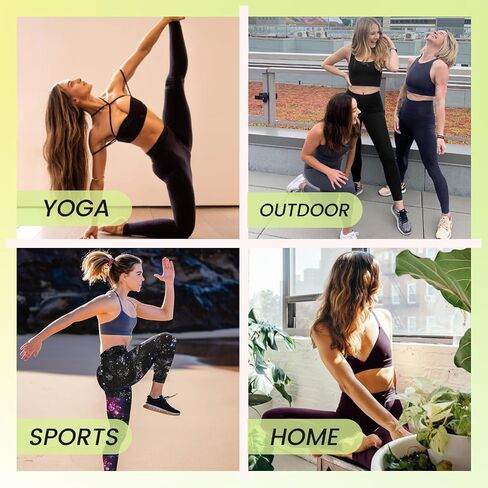 Syrinx 7 Pack Leggings for Women - High Waisted Tummy Control Soft Yoga Pants for Workout Running in Saudi Arabia