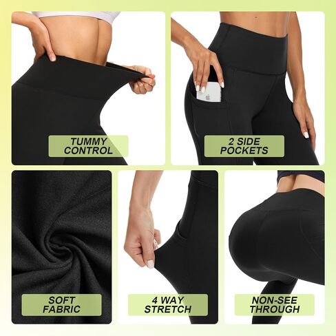 Syrinx 7 Pack Leggings for Women - High Waisted Tummy Control Soft Yoga Pants for Workout Running in Saudi Arabia