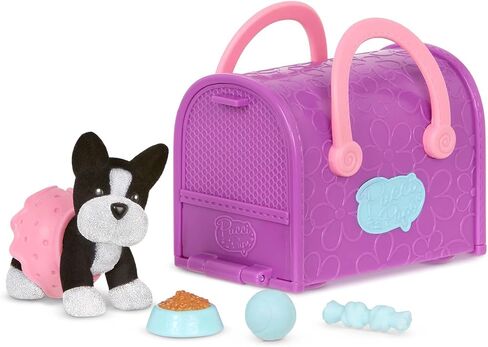 Pucci Pups - Collectible Puppy Set – Boston Terrier, Pug, Shih Tzu – Carrier Purse – Dog Accessories Included – Toys for Kids 3+ in Saudi Arabia