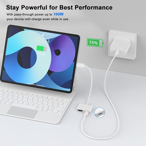 [معتمد من MFi] محول USB C إلى HDMI لهاتف iPhone 15 إلى التلفزيون، كابل موصل شاشة AV رقمي من النوع C 4K متوافق مع iPhone 15/15 Pro/15 Pro Max/15 Plus إلى شاشة عرض HDTV in Saudi Arabia