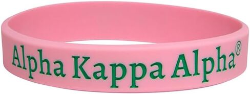 AKA Sorority Stylish Silicone Bracelet - Vibrant Colors, Comfortable Fit, Perfect for Sorority Sisters. (1 Pack), Larger, Red, White in Saudi Arabia
