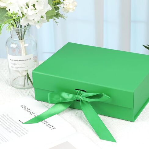 Shindel Pink Gift Box, 10.5x7.5x3.1 Inches Gift Box with Lid for Presents, Magnetic Gift Box with Ribbon, Bridesmaid Box with Lid Greeting Card in Saudi Arabia