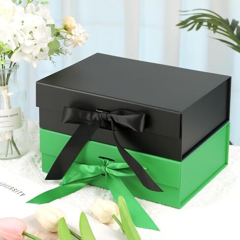 Shindel Pink Gift Box, 10.5x7.5x3.1 Inches Gift Box with Lid for Presents, Magnetic Gift Box with Ribbon, Bridesmaid Box with Lid Greeting Card in Saudi Arabia