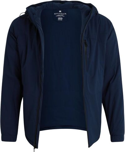 Spyder Men's Jacket - Full Zip Up Hood Spyderlite Jackets for Men - Soft Stretch Insulated Fleece Outdoor Jacket (S-XL) in Saudi Arabia