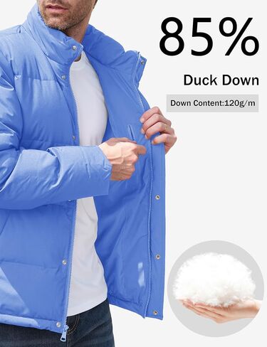 MAGCOMSEN Men's Down Jacket Warm Puffer Jacket Winter Coats Water Resistant Windproof Insulated Jacket in Saudi Arabia