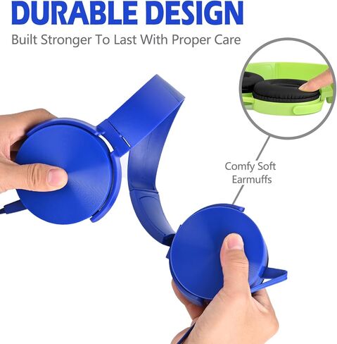 سماعات الرأس Wensdo السائبة للفصل الدراسي 24 حزمة سماعات متعددة الألوان، سماعات دوارة مريحة للطلاب بالجملة للمكتبة والمدرسة والطائرة والأطفال للتعلم عبر الإنترنت والسفر، صوت ستيريو الضوضاء in Kuwait