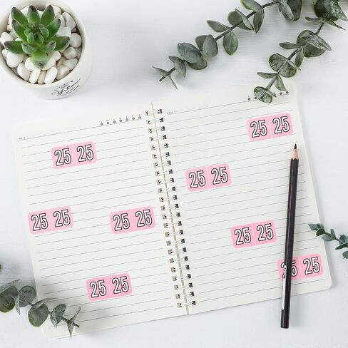 Teling 1000 Pieces 2025 Year Stickers File Folder Year Labels Rectangle Coded Colored Year Stickers Self Adhesive Year Label End Labels Office Supplies, 2 Roll, 3/4" x 1-1/2"(Pink) in Saudi Arabia