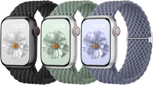 أحزمة حلقة منفردة مضفرة متوافقة مع ساعة Apple للنساء، حزام مطاطي متوافق مع أحزمة ساعة Apple 40 مم 38 مم 41 مم، لسلسلة iWatch Band Ultra Series 9 8 7 6 5 4 3 2 1 SE in Kuwait