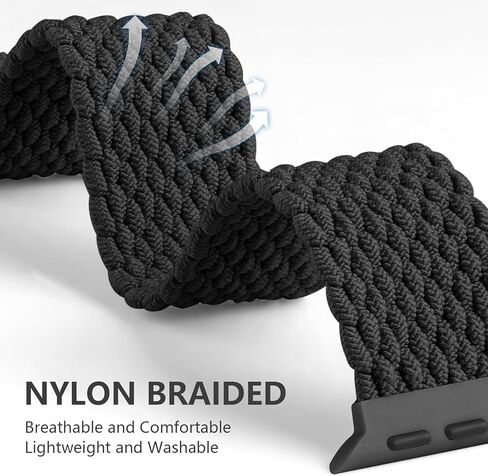 أحزمة حلقة منفردة مضفرة متوافقة مع ساعة Apple للنساء، حزام مطاطي متوافق مع أحزمة ساعة Apple 40 مم 38 مم 41 مم، لسلسلة iWatch Band Ultra Series 9 8 7 6 5 4 3 2 1 SE in Kuwait