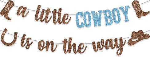 Cowgirl Baby Shower Decoration A Little Cowgirl is On The Way Banner Western Boots Hats Backdrop Pink in Saudi Arabia
