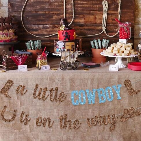 Cowgirl Baby Shower Decoration A Little Cowgirl is On The Way Banner Western Boots Hats Backdrop Pink in Saudi Arabia