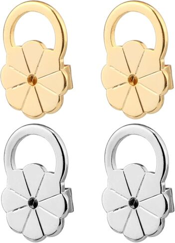 4pcs Earring Backs, Copper Earring Backs for Droopy Ears Studs Large Earring Lifters Backs Repacements for Heavy Earring Support Backings for Earlobe (Gold+Silver) in Saudi Arabia