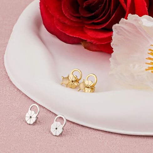 4pcs Earring Backs, Copper Earring Backs for Droopy Ears Studs Large Earring Lifters Backs Repacements for Heavy Earring Support Backings for Earlobe (Gold+Silver) in Saudi Arabia