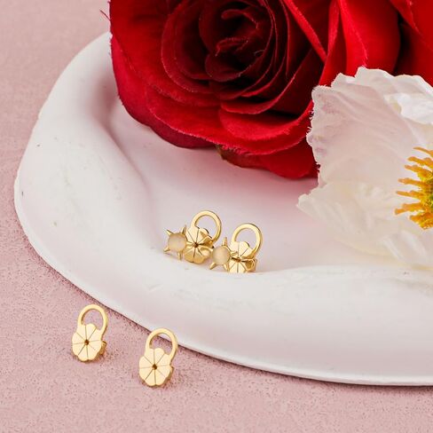 4pcs Earring Backs, Copper Earring Backs for Droopy Ears Studs Large Earring Lifters Backs Repacements for Heavy Earring Support Backings for Earlobe (Gold+Silver) in Saudi Arabia