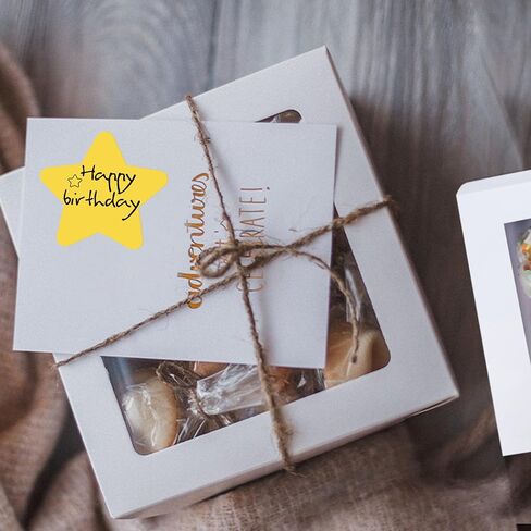 ملصقات ملصقات حرارية على شكل نجمة من iEager ملصقات قابلة للطباعة مقاس 5.08 سم، لفافة ملصقات حرارية ذاتية اللصق للديكور، تخزين المنزل، بطاقة شكر، صندوق هدايا، تصميم شعار مخصص-500 ملصق، أبيض in Kuwait