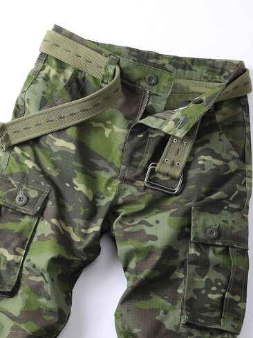 Men's Camo Cargo Work Pants Ripstop Lightweight Wild Army Military BDU Outdoor Trousers with 8 Pocktets (No Belt) in Saudi Arabia