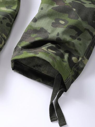 Men's Camo Cargo Work Pants Ripstop Lightweight Wild Army Military BDU Outdoor Trousers with 8 Pocktets (No Belt) in Saudi Arabia