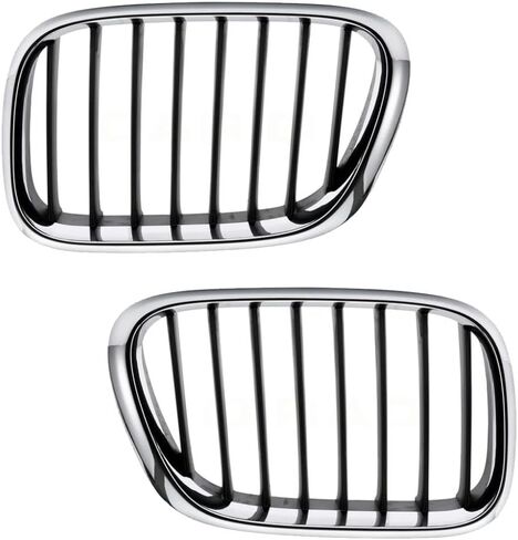 لسيارات BMW X5 2000 2001 2002 2003 مصبغة السائق وجانب الركاب | زوج | كروم | مصنوعة من البلاستيك | استبدال BM1200152، BM1200153 | 51138402645, 51138402646 in Kuwait