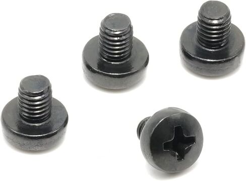 Black License Plate Screws for BMW and Tesla, Phillips Machine Pan Head 18-8, Stainless Steel Black Oxide, M5-0.8 x 6 mm Bolt (Pack of 4) in Saudi Arabia