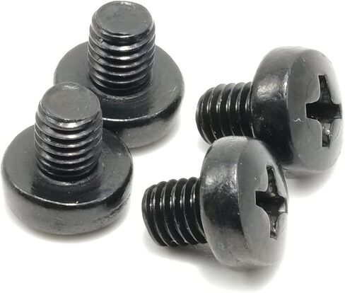 Black License Plate Screws for BMW and Tesla, Phillips Machine Pan Head 18-8, Stainless Steel Black Oxide, M5-0.8 x 6 mm Bolt (Pack of 4) in Saudi Arabia