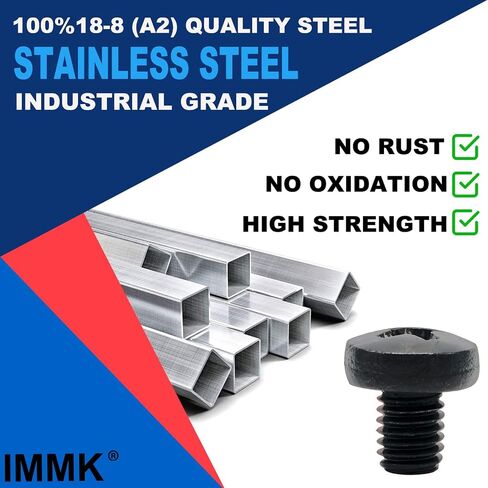 Black License Plate Screws for BMW and Tesla, Phillips Machine Pan Head 18-8, Stainless Steel Black Oxide, M5-0.8 x 6 mm Bolt (Pack of 4) in Saudi Arabia
