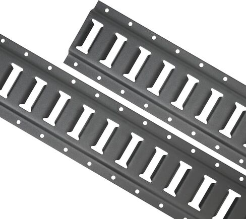 2 قدم E Track Tie-Down السكك الحديدية الأفقية E-Track Bolt-On Tie Down Rail لإدارة البضائع على الشاحنات والمقطورات والشاحنات الصغيرة والشاحنات الصغيرة (2-Pack، أسود) in Saudi Arabia
