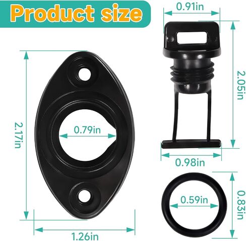 Drain Plug with O-Ring and Base for Sea-Doo for Yamaha for Polaris Gas Tank Replace 292000187 ‎292-000-187 F1S-U2280-00-00 F1S-U2280-02-00 1060125 (2 Packs) in Saudi Arabia