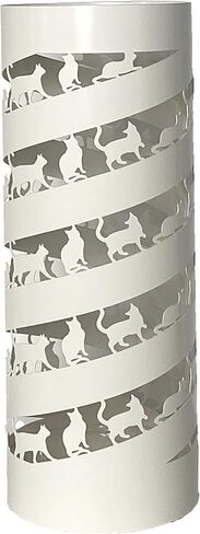 Mango Steam Round Song Bird Spiral Umbrella Stand 21.75" Tall, White in Saudi Arabia