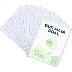 12 Pieces 8.5x11 Inch Rigid Photo Protectors Topload Photo Sleeves Plastic Menu Holder Letter Size Rigid Document Holder Clear Rigid Card Protector for Birth Certificate Protector Menu Covers