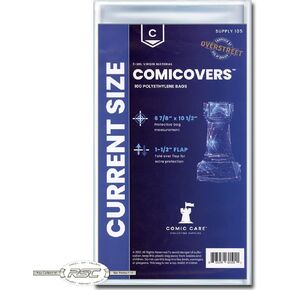 ComiCovers Current Polyethylene Comic Book Bags 6-7/8" x 10 1/2" Plus 1 1/2" Flap