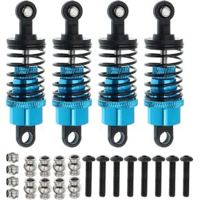 High-Performance Aluminum Shock Absorbers for 1/18 Scale WLtoys A959/A969/A979/K929 RC Cars - 4PCS Set with Enhanced Adjustability (Red)