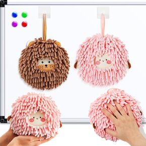 2 Pcs Microfiber Shag Whiteboard Eraser 6.7 Inch Dry Erase Board Eraser Large Cute Dry Eraser Washable White Board Eraser Chalkboard Eraser for Chalk Home Office Classroom Teacher Supplies
