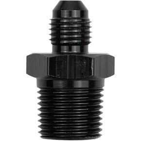 4AN Male Flare to 3/8" NPT Pipe Fitting Adapter Union Connector Straight Aluminum Black (Straight 4AN to 3/8 NPT)
