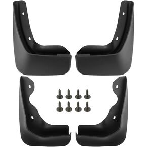 BOXI Mud Flaps Splash Guards Accessories Replacement for Volkswagen Jetta 2011 2012 2013 2014 Sedan, Not Fit Side Skirts and Any Body Modifications, Front and Rear LH RH, Black, Pack of 4