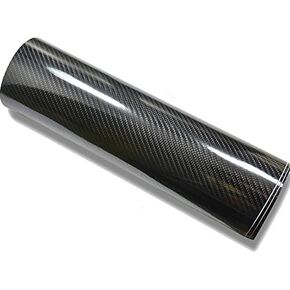 DIYAH 5D High Gloss Black Carbon Fiber Vinyl Bubble Free Air Release Car Wrap Film Automotive DIY Decals (120" x 60" / 10 FT X 5 FT)