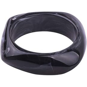 Colorful Acrylic Resin Bangle Bracelet Wristbands Tortoiseshell Acetate Plate Cuff Bracelet Vintage Wide Irregular Geometric Plastic Bracelet for Women Teen Girls
