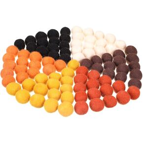 Tatuo 100 Pieces Valentine's Day Felt Balls Felt Pom Pom Balls 2 cm Colorful Hand Felted Wool Beads Felt Balls for Valentine's Day DIY Decoration Supplies