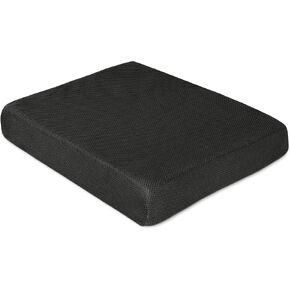 Milliard Memory Foam Seat Cushion Chair Pad 18 x 16 x 3in. with Washable Cover, for Relief and Comfort