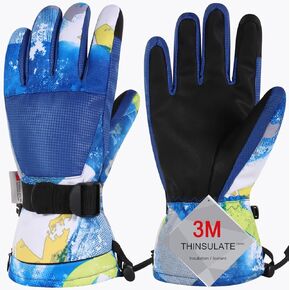 Ski Gloves, Winter Gloves,Winter Waterproof Ski Gloves, Warm and Breathable Snow Gloves, Suitable for Outdoor Sports of Boys and Girls in Cold Winter