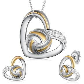 Volleyball Gifts 925 Sterling Silver Volleyball Necklace Volleyball Earrings
