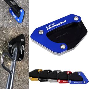 Motorcycle Foot Side Stand Pad Plate Kickstand Enlarge Support Extension for SUZUKI V-STROM 650 DL650 VSTROM DL 650 2004-2021 (Blue)
