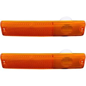 Brock Replacement Pair Set Front Signal Side Marker Lights Compatible with 1968-1986 CJ Series J0994020