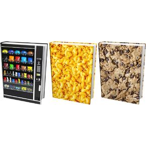 Easy Apply, Reusable Book Covers 3 Pk. Best Jumbo 9x11 Textbook Jackets for Back to School. Stretchable to Fit Most Large Hardcover Books. Perfect Fun, Washable Designs for Girls, Boys, Kids and Teens