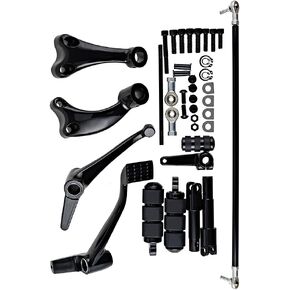 Astra Depot Black Forward Controls Foot Pegs Footrest Compatible For Harley Davidson Sportster 883 1200 XLH XL '91-03