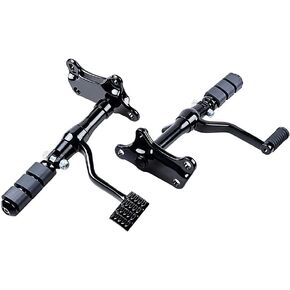 Astra Depot Black Forward Controls Foot Pegs Footrest Compatible For Harley Davidson Sportster 883 1200 XLH XL '91-03